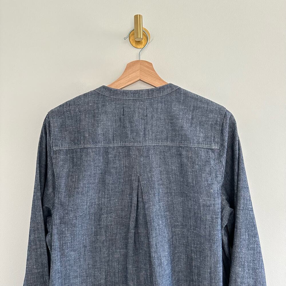 NWT Vince Patch Pocket Chambray Button Front Long Sleeve Shirt Blue Rinse M - Picture 13 of 13